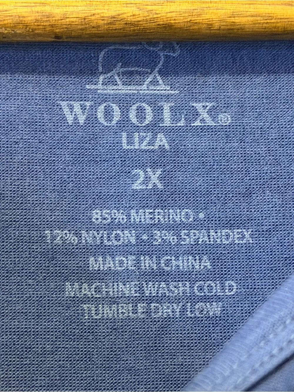 NWOT Woolx Merino Wool Liza Crew Neck Tee- Oceanside Blue - 2X - Picture 3 of 7